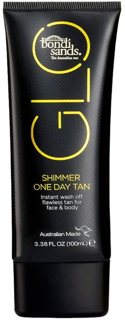 Сяюча автозасмага для обличчя та тіла Bondi Sands GLO Shimmer One Day Tan 100 мл (0850278004497) - зображення 1