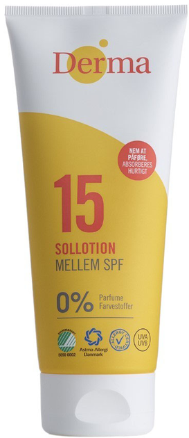 Сонцезахисний лосьйон Derma Sun SPF 15 200 мл (5709954015256) - зображення 1