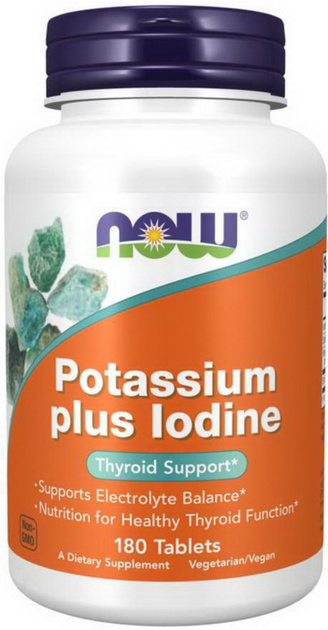 Калий плюс Йод Now Foods Potassium plus Iodine 180 таблеток - изображение 6