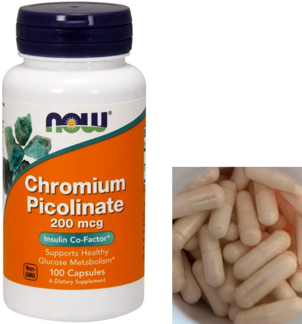 Хром пиколинат NOW Chromium Picolinate 100 капс - изображение 3