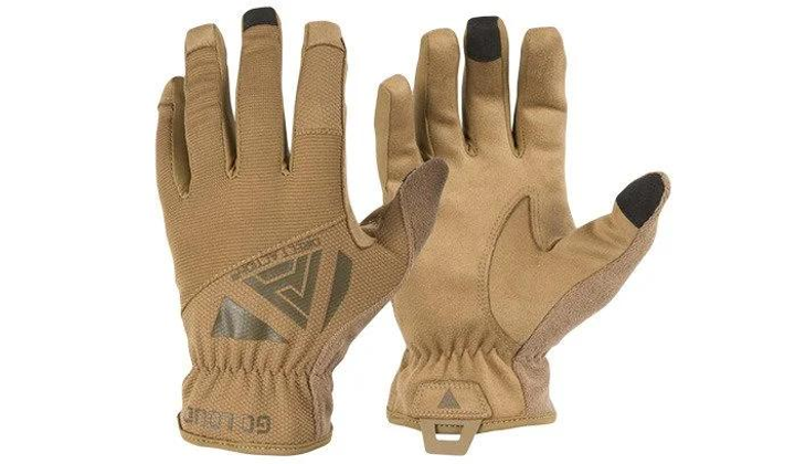 Тактичні сенсорні рукавиці розмір S Helikon-Tex Direct Action Light Gloves Койот (GL-LGHT-PES-CBR-S) - изображение 1