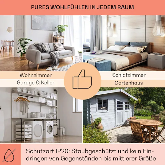 Инфракрасный нагреватель Klarstein Wonderwall Air 72, 120x60см, 720Вт, настенный - изображение 5