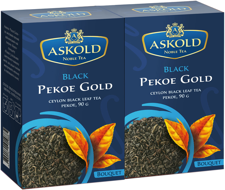 Акція на Набір чаю Askold Noble tea Pekoe Gold 90 г х 2 пачки від Rozetka