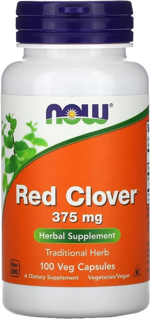 Красный клевер Now Foods Red Clover 375 mg 100 капсул – фото, отзывы ...