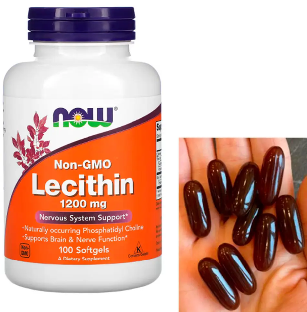 Лецитин подсолнечный NOW Sunflower Lecithin 1200 мг 100 гел капс - изображение 2
