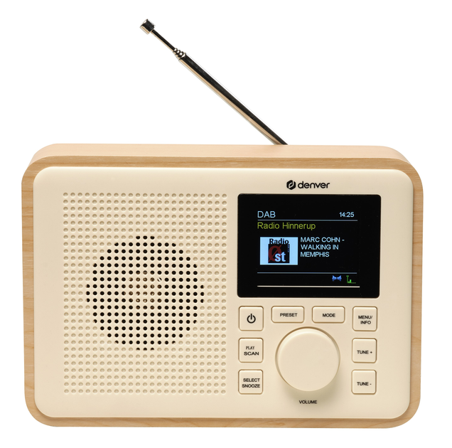 Odbiornik radiowy Denver DAB-60 Lightwood (5706751064630) - obraz 1