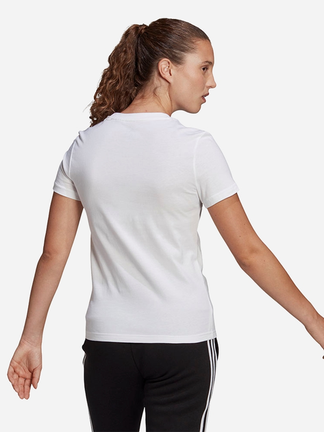 Футболка бавовняна жіноча adidas W LIN T M Біла (4064044672414) - зображення 2