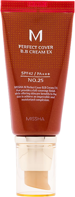 Krem BB Missha M Perfect Cover SPF42/PA+++ wielofunkcyjny 25 Warm Beige 50 ml (8809747940714) - obraz 1