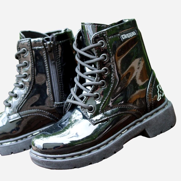 Підліткові демісезонні черевики для дівчинки Kappa Deenish Shine K 260841K-1115 35 Чорні (4056142860633) - зображення 2