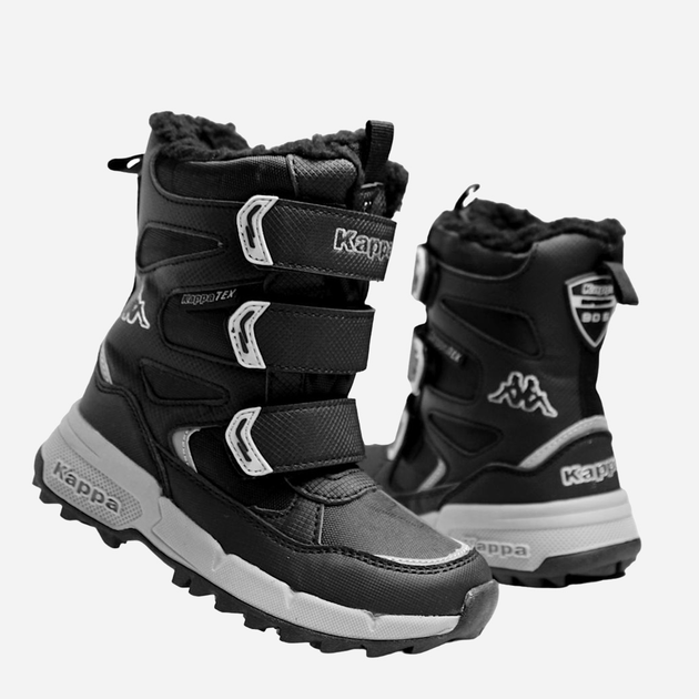 Дитячі зимові черевики для хлопчика Kappa Vipos Tex K 260902K-1115 25 Чорні (4056142860978) - зображення 2