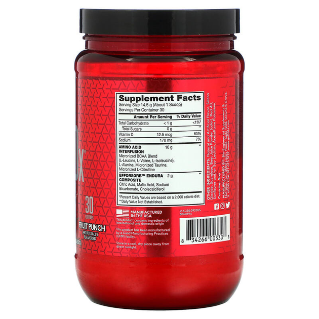 BSN, Amino X, фруктовый пунш, 435 г (100702) - изображение 2