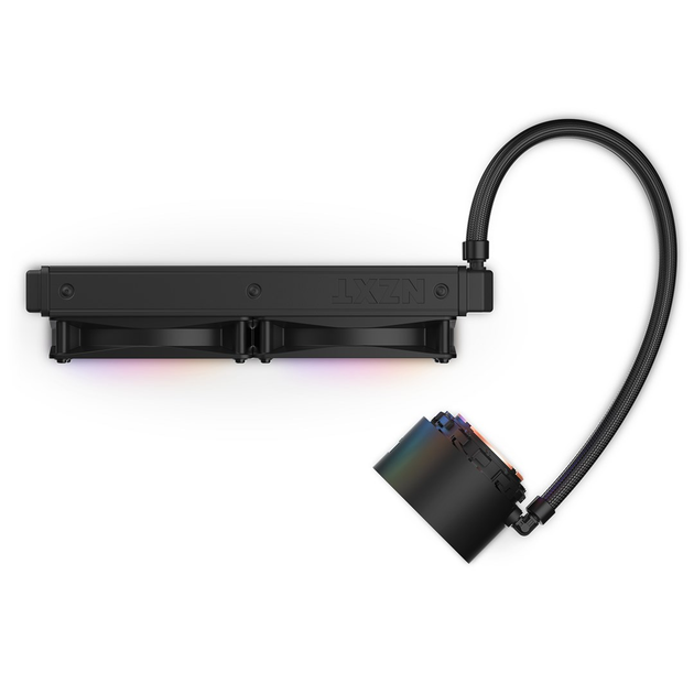 System chłodzenia cieczą NZXT Kraken Elite RGB 240 mm AIO liquid cooler w/Display, RGB Fans Black (RL-KR24E-B1) - obraz 2