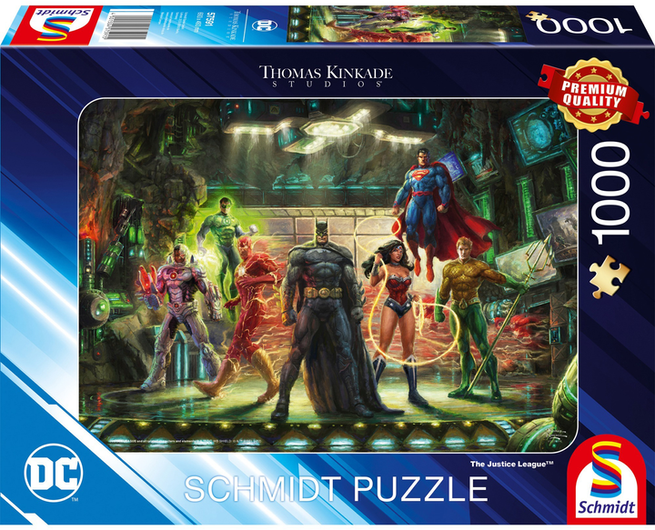 Puzzle Schmidt Thomas Kinkade Studios DC The Justice League 69.3 x 49.3 cm 1000 elementów (4001504575915) - obraz 1