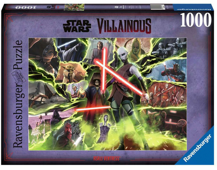 Puzzle Ravensburger Star Wars Villainous Asajj Ventress 70 x 50 cm 1000 elementów (4005556173419) - obraz 1