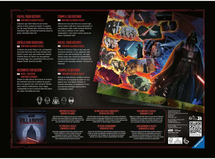 Puzzle Ravensburger Star Wars Villainous Asajj Ventress 70 x 50 cm 1000 elementów (4005556173419) - obraz 3