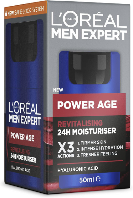Крем для обличчя L'Oreal Paris Men Expert Power Age Revitalizing Moisturiser від зморшок 50 мл (3600524073862) - зображення 3