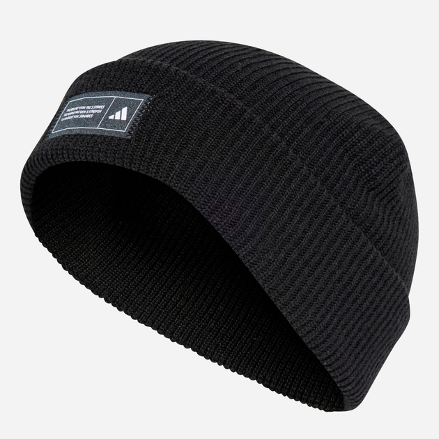 Акція на Шапка Adidas Ess Beanie Cuff IT4633 58 Чорна від Rozetka