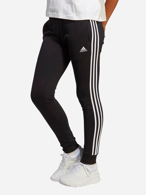 Spodnie sportowe damskie adidas W 3S FT CF PT IC8770 M Czarne (4066752416830) - obraz 1