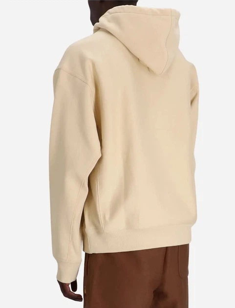 Bluza męska z kapturem Carhartt WIP Hooded American Script I028279-1YRXX L Beżowa (4064958754008) - obraz 2