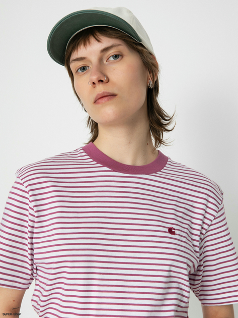 T-shirt długi damski Carhartt Coleeen W I031627-1ZAXX S Biała z różowym (4064958736233) - obraz 3