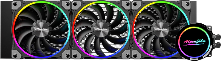 Chłodzenie wodne Alpenfohn Gletscherwasser 360 High Speed Black (90RC00F0-M0UAY4) - obraz 3