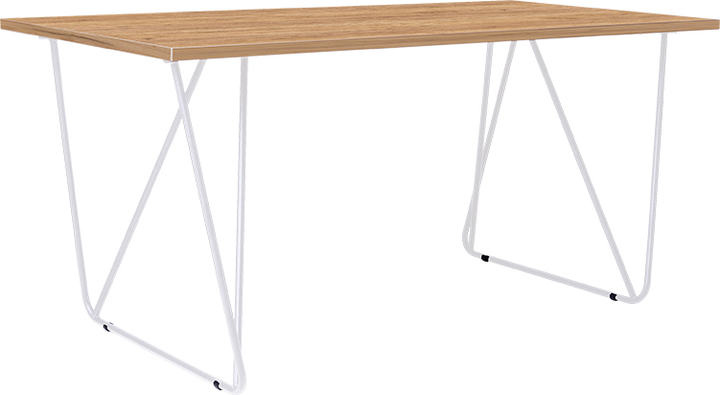 Photos - Dining Table Nowy Styl Стіл Rocky ordf White (25) 1600х770 мм Дуб Золотий 