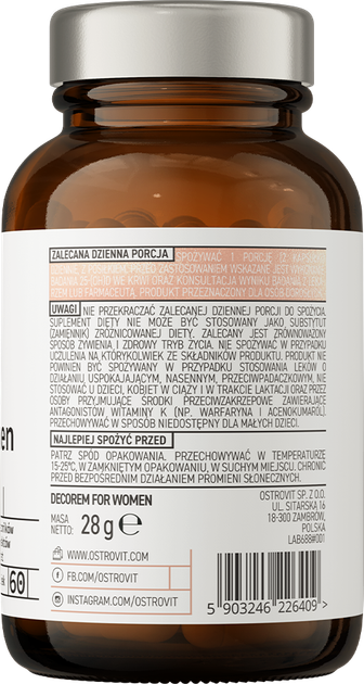 Харчова добавка OstroVit Pharma Decorem For Women 60 капсул (5903246226409) - зображення 2
