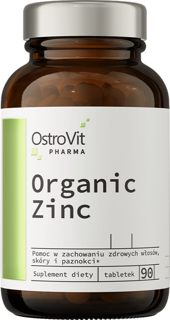 Suplement diety OstroVit Pharma Cynk organiczne 90 tabletek (5903933901404) - obraz 1