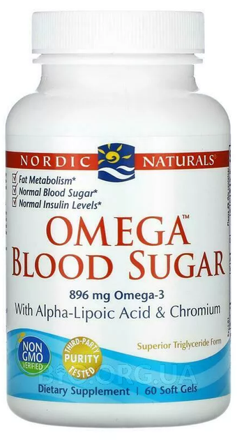 Харчова добавка Nordic Naturals Blood Sugar 1000 мг 60 шт (768990018701) - зображення 1