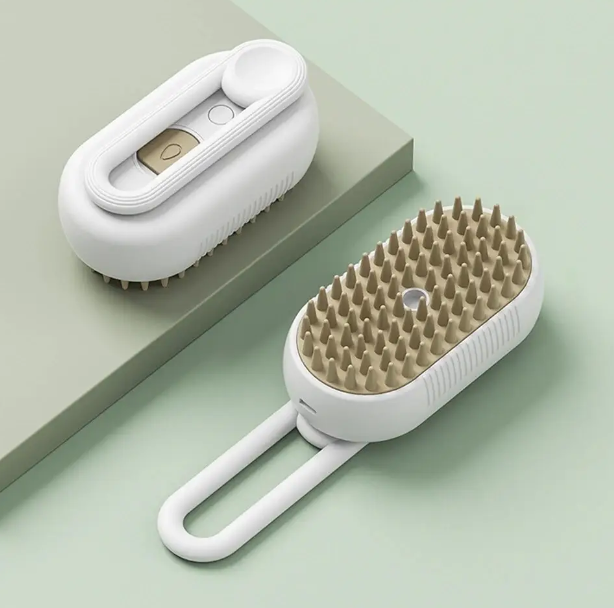 Парова масажна щітка для собак і котів Pet Spray Massage Steamy Brush White - Фото 7 Парова масажна щітка для собак і котів Pet Spray Massage Steamy Brush White - изображение 7