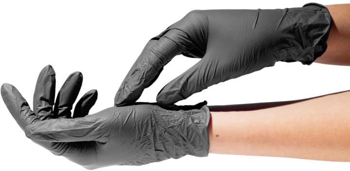 Перчатки смотровые Sangig нитриловые нестерильные Размер L 100 шт Черные (001694) - изображение 2