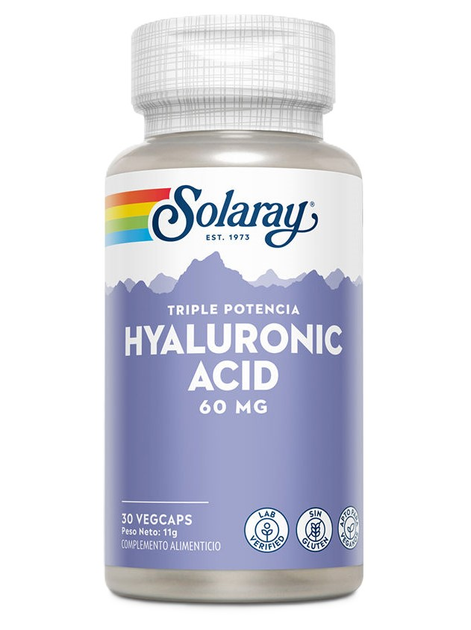 Kompleks witamin i minerałów Solaray Hyaluronic Acid 60 mg 30 caps (0076280197983) - obraz 1