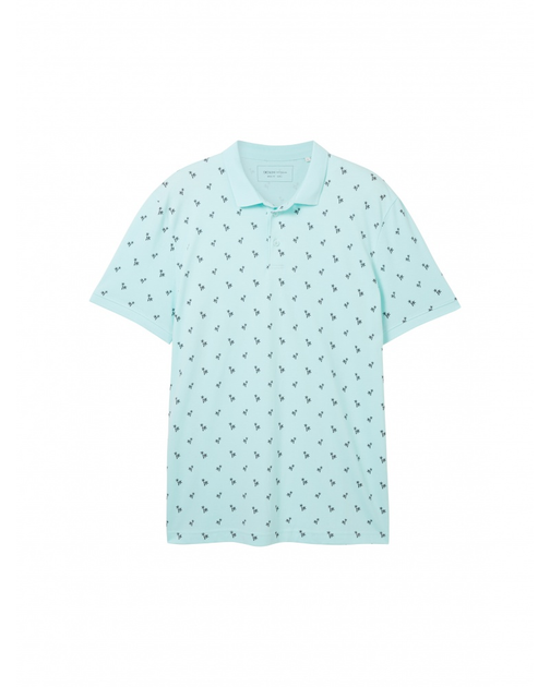 Поло Tom Tailor Men's Polo Shirt with Palm Pattern XL Синій 1042114ХХ35504 - зображення 5