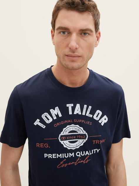 Футболка Tom Tailor L Темно-синій 1037735-10668 - изображение 3