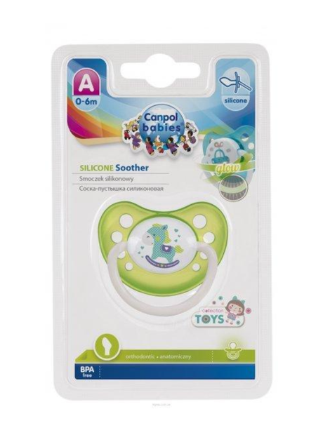 Пустушка силіконова анатомічна 0-6 м Toys 23/256 Зелений 5903407232560_3 - изображение 3