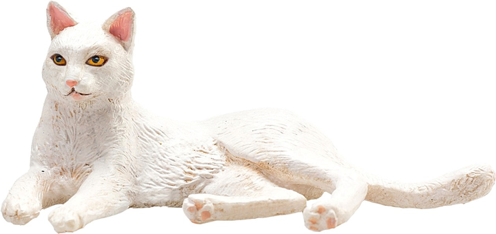 Figurka Mojo Farm Life Cat Lying White 3.5 cm (5031923873681) - obraz 2