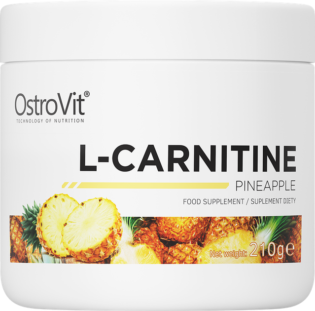 Карнітин OstroVit L-Carnitine powder 210 г Ананас (5903933902654) - зображення 1