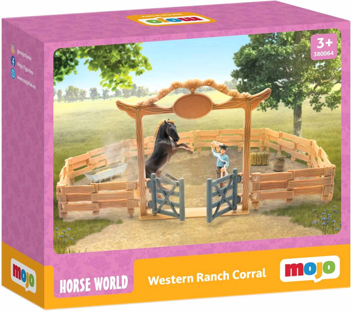 Zestaw figurek Mojo Western Ranch Corral z akcesoriami (5031923800649) - obraz 1