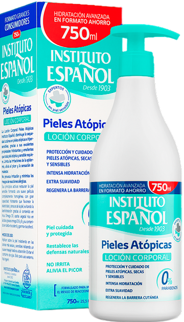 Бальзам для тіла Instituto Espanol для шкіри схильної до атопії 750 мл (8411047108802) - зображення 1