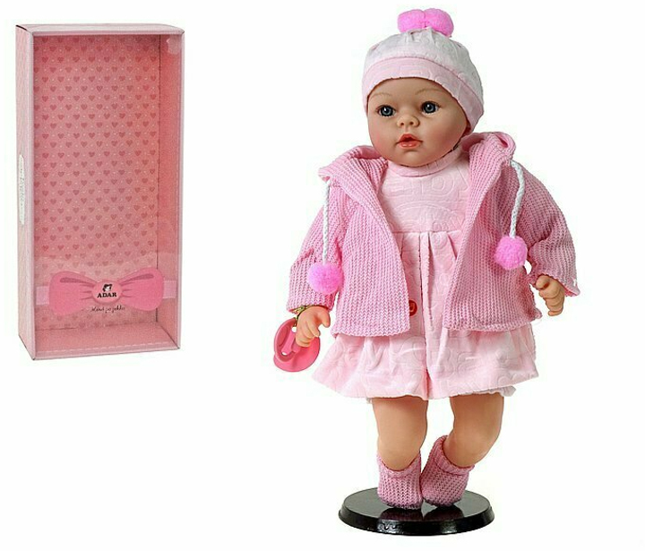 Lalka bobas Adar Girl In Pink Suit Śpiewa i mówi po polsku 45 cm (5901271587724) - obraz 1