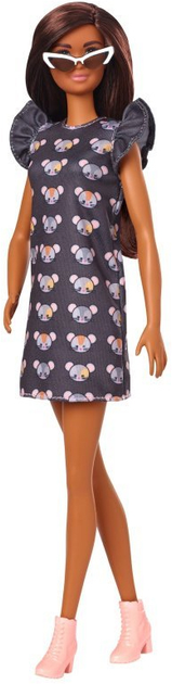 Lalka Mattel Barbie Fashionistas Long Brunette Hair and Mouse Print Dress 29 cm (887961804355) - obraz 2