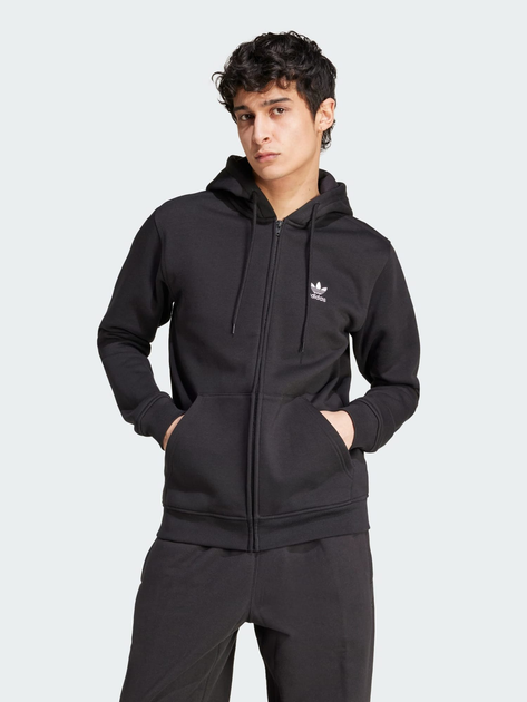 Толстовка на флисе на молнии мужская Adidas Originals Ess Fz Hd IW5791 XL Черная (4067894530873) 