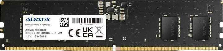 Пам'ять для настільних комп'ютерів Adata 8 GB DDR5 4800MHz CL40