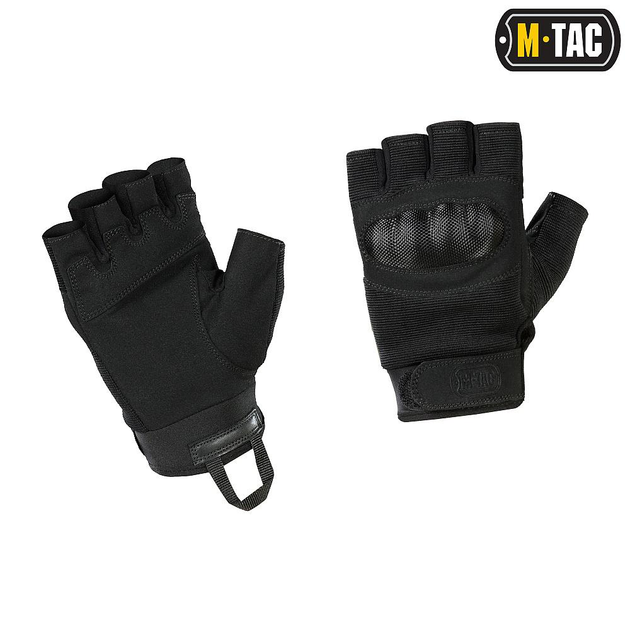 Тактичні M-Tac рукавички безпалі Assault Tactical Mk.3 Black чорні S - зображення 1