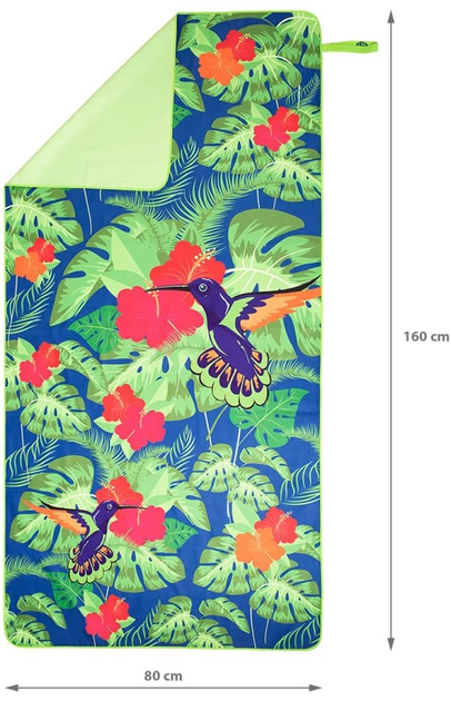 Ręcznik NILS CAMP z mikrofibry 160 x 80 cm NCR14 Kwiaty (5907695593006) - obraz 6