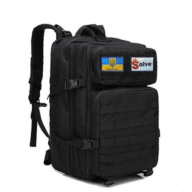 Тактический походный рюкзак Solve на 45 л KT6003002 Черный - изображение 2