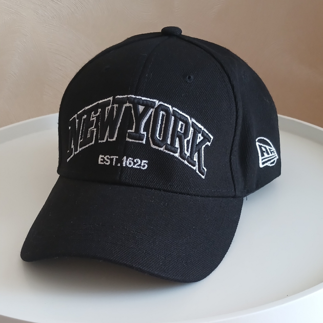 Кепка бейсболка універсальна доросла жіноча чоловіча вишивка NEW YORK чорна (506212) - зображення 1