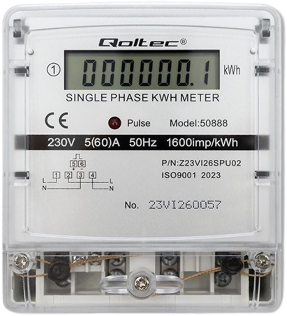 Лічильник електроенергії Qoltec 50888 (5901878508887) - зображення 2