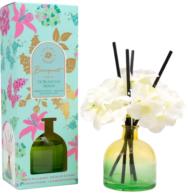 Dyfuzor zapachowy La Casa De Los Aromas Flower Bouquet Biała herbata i Róża 170 ml (8428390061395) - obraz 1