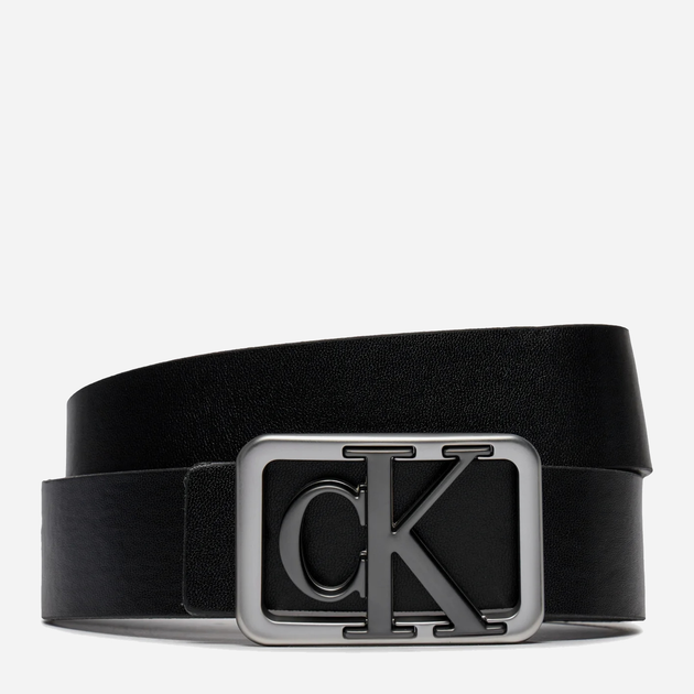 Ремінь чоловічий з натуральної шкіри Calvin Klein K50K511519-0GS 130 см Чорний (8720109147162) - зображення 1